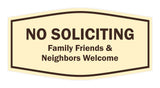 Fancy No Soliciting Family Friends & Neighbors Welcome Wall or Door Sign