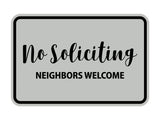 Signs ByLITA Classic Framed No Soliciting Neighbors Welcome Sign