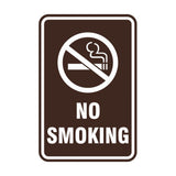 Portrait Round No Smoking Sign