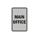 Portrait Round Main Office Sign with Adhesive Tape, Mounts On Any Surface, Weather Resistant