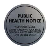 Circle Public Health Notice Wash Your Hands Sign