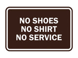 Signs ByLITA Classic Framed No Shoes No Shirt No Service