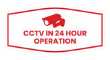 Fancy CCTV in 24 Hour Operation Wall or Door Sign