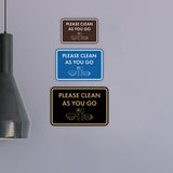 Classic Framed Please Clean As You Go Wall or Door Sign