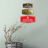 Fancy No Soliciting Please Go Away Wall or Door Sign