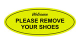 Signs ByLITA Oval Please Remove Your Shoes Sign