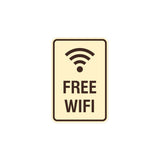 Portrait Round Free WiFi Sign with Adhesive Tape, Mounts On Any Surface, Weather Resistant
