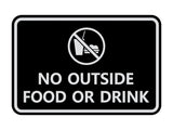 Signs ByLITA Classic Framed No outside food or drink Sign