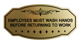 Victorian Employees Must Wash Hands Before Returning To Work Sign