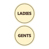 Signs ByLITA Circle Ladies and Gents Sign Set