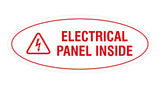 Oval Electrical Panel Inside Sign