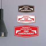 Fancy Property Protected By 2nd Amendment Wall or Door Sign