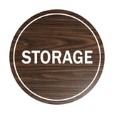 Walnut Signs ByLITA Circle Storage Sign