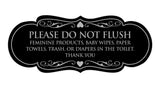 Signs ByLITA Designer Please Do Not Flush Etiqutte Sign