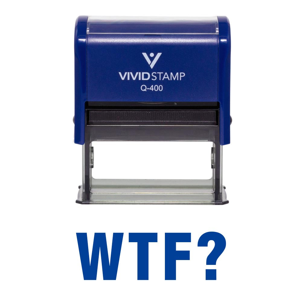 Blue WTF? Novelty Stamp