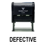 DEFECTIVE Self Inking Rubber Stamp