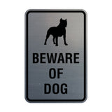 Portrait Round Beware Of Dog Sign