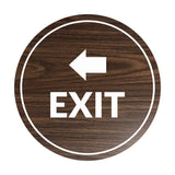 Signs ByLITA Circle Exit-Left Sign