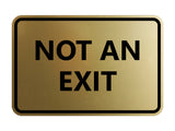 Signs ByLITA Classic Framed Not an Exit Sign