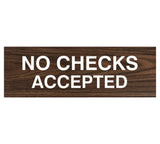 Signs ByLITA Basic No Checks Accepted Sign