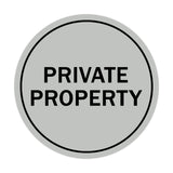 Signs ByLITA Circle Private Property Sign