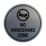 Circle No Handshake Zone Sign