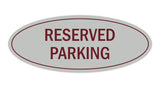 Signs ByLITA Oval Reserved Parking Sign
