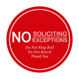 Signs ByLITA Circle No Soliciting No Exceptions Sign