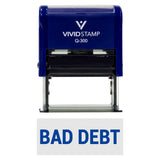 Blue Bad Debt Self-Inking Office Rubber Stamp