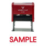 Sample Self Inking Rubber Stamp