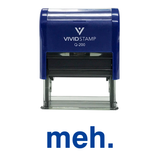 Blue MEH Self Inking Rubber Stamp