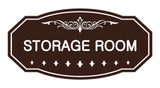 Dark Brown Victorian Storage Room Sign
