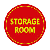 Red / Yellow Signs ByLITA Circle Storage Room Sign