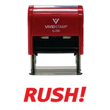 Red Rush Self Inking Rubber Stamp