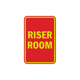 Portrait Round Riser Room Sign with Adhesive Tape, Mounts On Any Surface, Weather Resistant