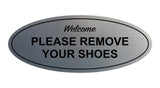 Signs ByLITA Oval Please Remove Your Shoes Sign