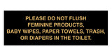 Signs ByLITA Basic Please Do Not Flush Etiquette Sign