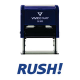 Blue Rush Self Inking Rubber Stamp
