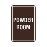 Signs ByLITA Portrait Round Powder Room Sign with Adhesive Tape, Mounts On Any Surface, Weather Resistant, Indoor/Outdoor Use