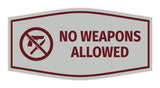Fancy No Weapons Allowed Sign