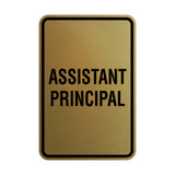 Portrait Round Assistant Principal Sign
