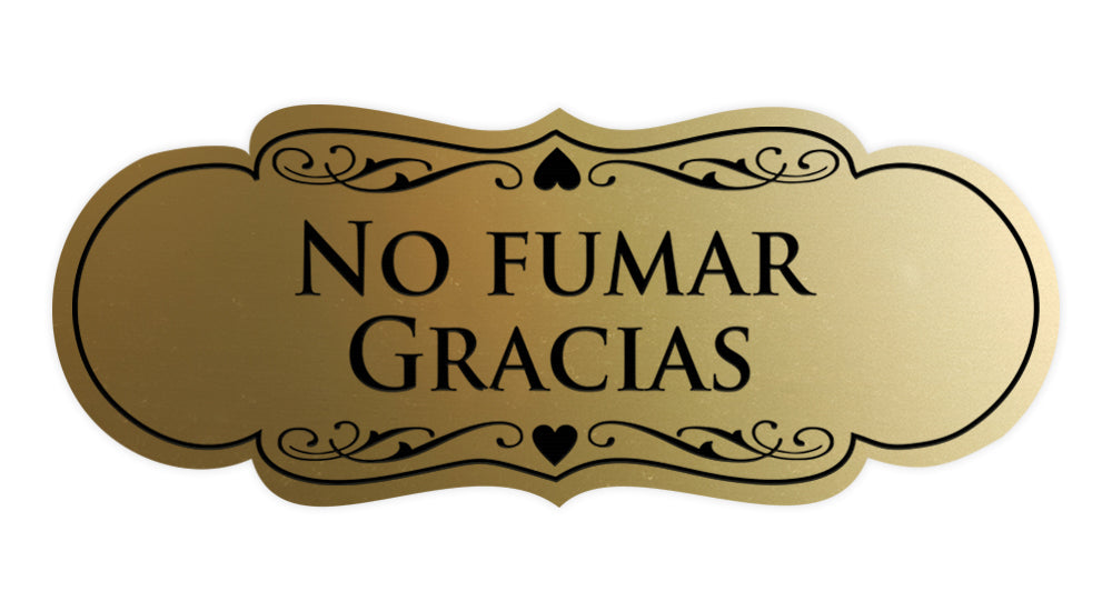 Signs ByLITA Designer Spanish No Fumar Gracias Sign