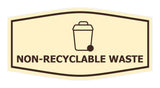 Fancy Non-Recyclable waste Wall or Door Sign