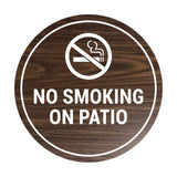 Signs ByLITA Circle No Smoking on Patio Sign