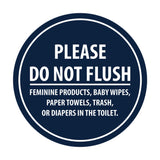 Signs ByLITA Circle Please Do Not Flush Etiquette Sign