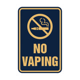 Portrait Round No Vaping Sign