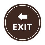 Signs ByLITA Circle Exit-Left Sign