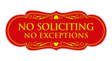 Signs ByLITA Designer No Soliciting No Exceptions Sign