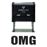 Black OMG Self Inking Rubber Stamp