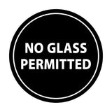 Signs ByLITA Circle No Glass Permitted Sign